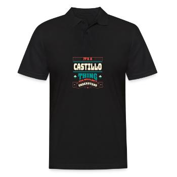 C’est un truc Castillo, le nom de famille -Matching - Polo Homme - noir - Devant - Kai (181cm)