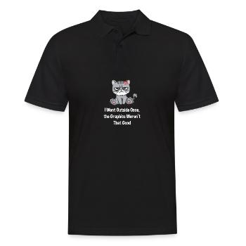 Ich ging außerhalb der Grafiken, die diesen guten - Männer Poloshirt - Schwarz - Vorne - Kai (181cm)