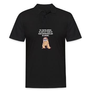 Setzen Sie sich einfach in Ihre Unrecht und lassen - Männer Poloshirt - Schwarz - Vorne - Kai (181cm)
