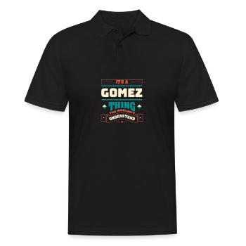 C’est un truc de Gomez, le nom de famille -Matching Fam - Polo Homme - noir - Devant - Kai (181cm)