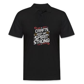 Crafts Keep My Spirit Strong Design for Beer - Men's Polo Shirt - black - Front - Kai (181cm)