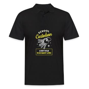 Gardien d’école - Polo Homme - noir - Devant - Kai (181cm)