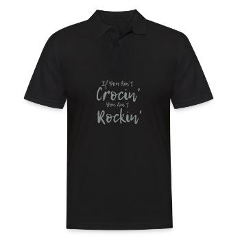 Vintage, if you don't crocinize you're not r - Men's Polo Shirt - black - Front - Kai (181cm)
