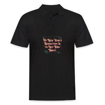 Resolution is it, not thirty funny happy - Men's Polo Shirt - black - Front - Kai (181cm)