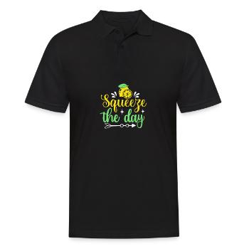 Lemonade Squeeze Day Summer Lovers Lemon Juice - Men's Polo Shirt - black - Front - Kai (181cm)