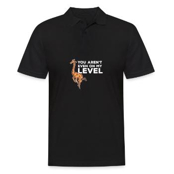 Tu n’es même pas à mon niveau drôle Gira - Polo Homme - noir - Devant - Kai (181cm)