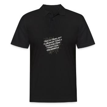 Datum für Silvester Dating -Single -Flirten unverh - Männer Poloshirt - Schwarz - Vorne - Kai (181cm)