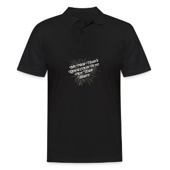 Resolution is it, not thirty funny happy - Men's Polo Shirt - black - Front - Kai (181cm)