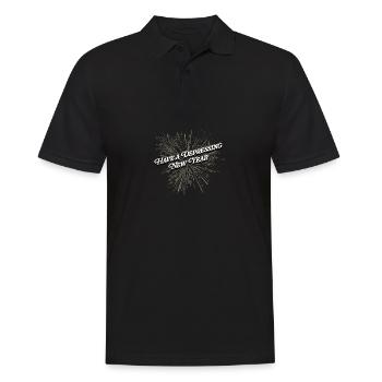 Amusez-vous une nouvelle année déprimante, un - Polo Homme - noir - Devant - Kai (181cm)