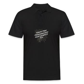 Frohes neues, was auch immer was auch immer es ver - Männer Poloshirt - Schwarz - Vorne - Kai (181cm)