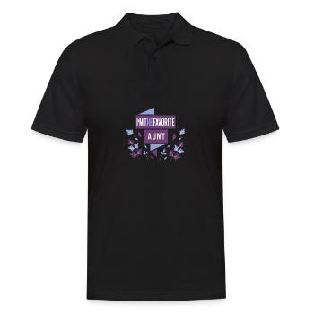I'm the favorite aunt funny quote aunt W - Men's Polo Shirt - black - Front - Kai (181cm)