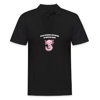 Le week-end arrive bientôt drôle collègues humour O - Polo Homme - noir - Devant - Kai (181cm)