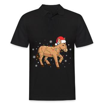 Âne Noël - Polo Homme - noir - Devant - Kai (181cm)