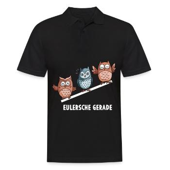 Eulersche Gerade Mathe Eulen Mathematik - Männer Poloshirt - Schwarz - Vorne - Kai (181cm)