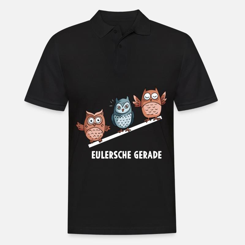 Eulersche Gerade Mathe Eulen Mathematik - Männer Poloshirt - Schwarz