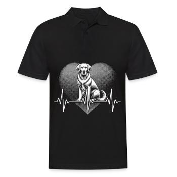 Herzschlag Labrador - Männer Poloshirt - Schwarz - Vorne - Kai (181cm)