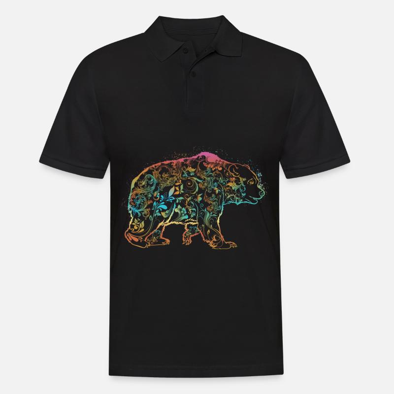 Éclaboussure d’ours - Polo Homme - noir