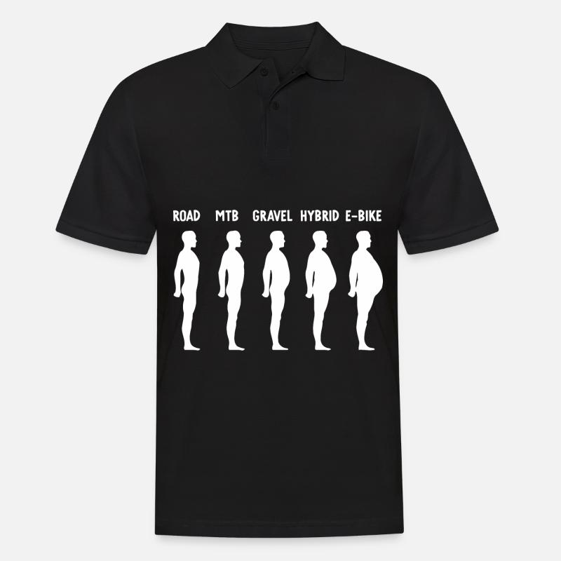 Évolution E-Biker - Polo Homme - noir