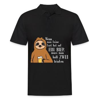 If you don't feel like having one beer, you have to drink two - Men's Polo Shirt - black - Front - Kai (181cm)