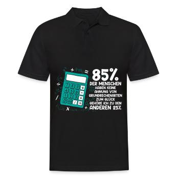 Mathe Mathematik Lehrer Rechner - Männer Poloshirt - Schwarz - Vorne - Kai (181cm)