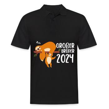 Big Brother 2024 Sloth - Men's Polo Shirt - black - Front - Kai (181cm)