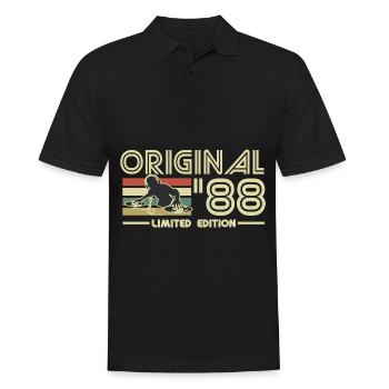 1988 - Männer Poloshirt - Schwarz - Vorne - Kai (181cm)