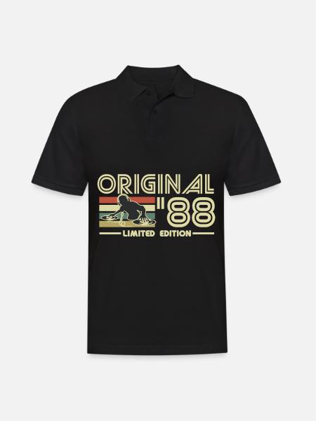 1988 - Männer Poloshirt - Schwarz