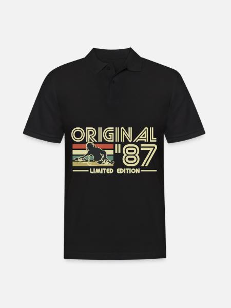 1987 - Men's Polo Shirt - black