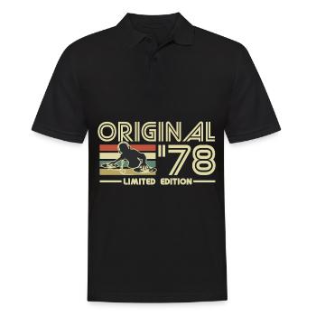 1978 - Men's Polo Shirt - black - Front - Kai (181cm)