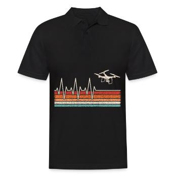 Drone Pilot Heartbeat - Men's Polo Shirt - black - Front - Kai (181cm)
