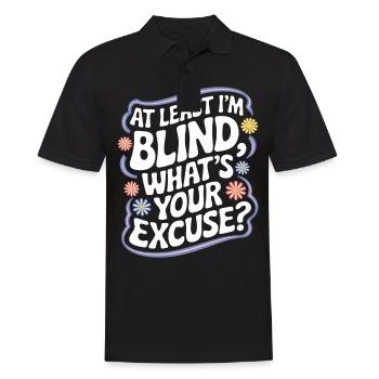 Blinde Blindheit Sehbehinderte Menschen - Männer Poloshirt - Schwarz - Vorne - Kai (181cm)