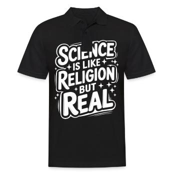 Athéisme, athée, anti-religion, agnostique - Polo Homme - noir - Devant - Kai (181cm)