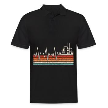 Chemist Heartbeat - Men's Polo Shirt - black - Front - Kai (181cm)