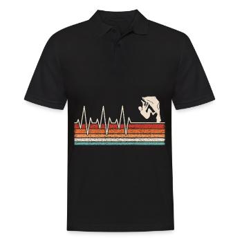 Battement de cœur du grimpeur - Polo Homme - noir - Devant - Kai (181cm)