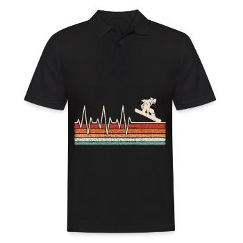Snowboarder Herzschlag - Männer Poloshirt - Schwarz - Vorne - Kai (181cm)