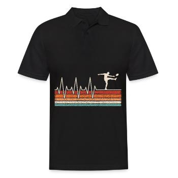 Rugby Herzschlag Rugbyspieler - Männer Poloshirt - Schwarz - Vorne - Kai (181cm)