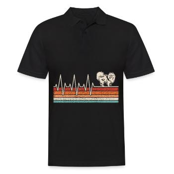 Zwergspitz Herzschlag - Männer Poloshirt - Schwarz - Vorne - Kai (181cm)