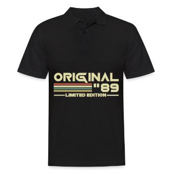 1989 - Männer Poloshirt - Schwarz - Vorne - Kai (181cm)