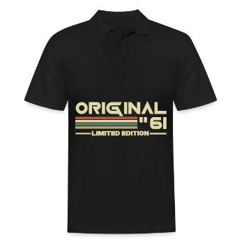 1961 - Men's Polo Shirt - black - Front - Kai (181cm)