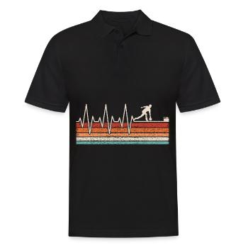 Bowling Herzschlag Bowler - Männer Poloshirt - Schwarz - Vorne - Kai (181cm)