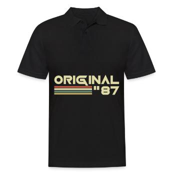 1987 - Männer Poloshirt - Schwarz - Vorne - Kai (181cm)