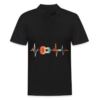 Guitare Heartbeat - Polo Homme - noir - Devant - Kai (181cm)