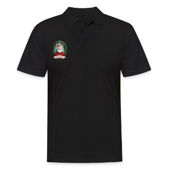 Weihnachtsmann - Männer Poloshirt - Schwarz - Vorne - Kai (181cm)