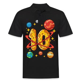 10 Anniversaire Astronaute de l’espace 10 ans - Polo Homme - noir - Devant - Kai (181cm)