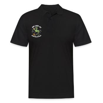 Drôle de flamant rose vert - Polo Homme - noir - Devant - Kai (181cm)