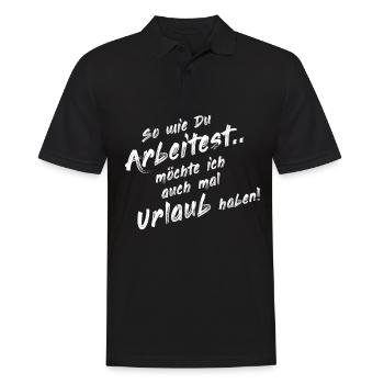 work - Men's Polo Shirt - black - Front - Kai (181cm)