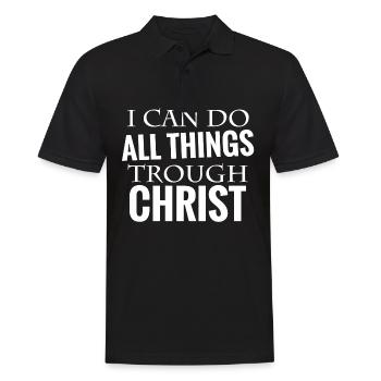 bible verse Christ - Men's Polo Shirt - black - Front - Kai (181cm)