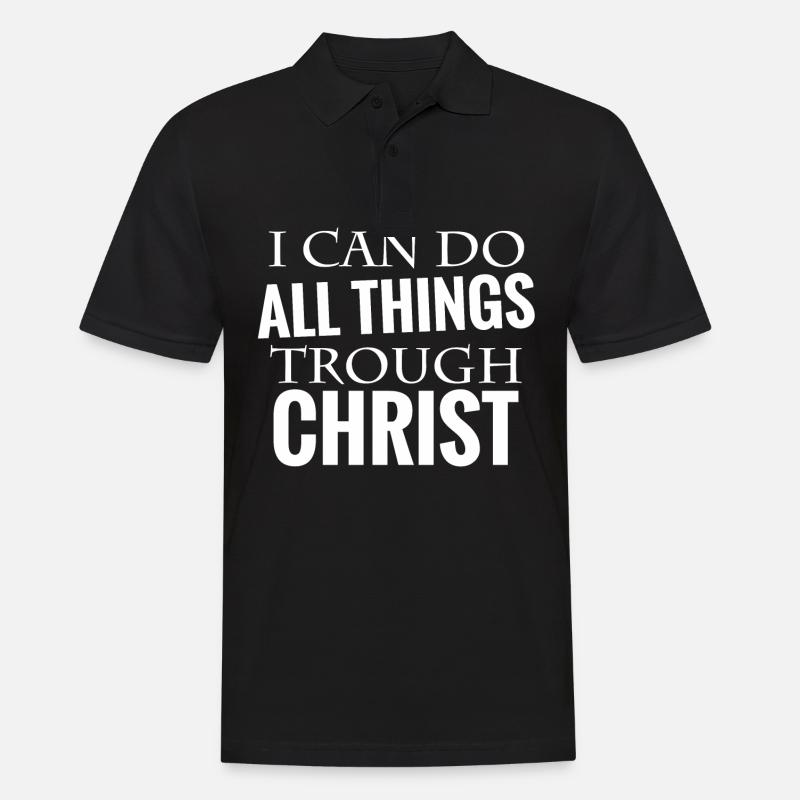 bibelvers Christus - Männer Poloshirt - Schwarz