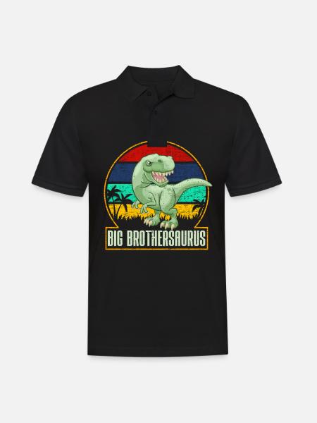 Grosser Brudersaurus Disnosaurier Bruder Geschenk - Männer Poloshirt - Schwarz