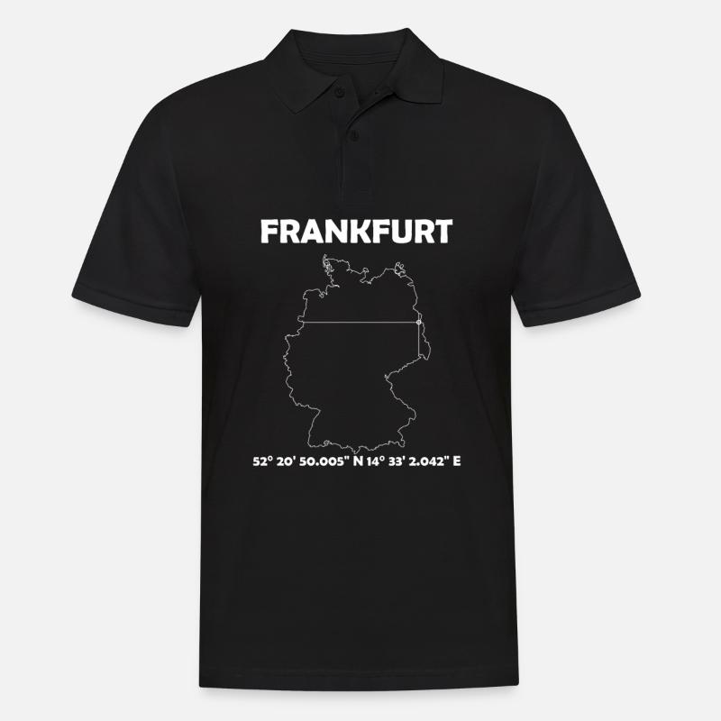 Frankfurt (Oder) Map - Men's Polo Shirt - black